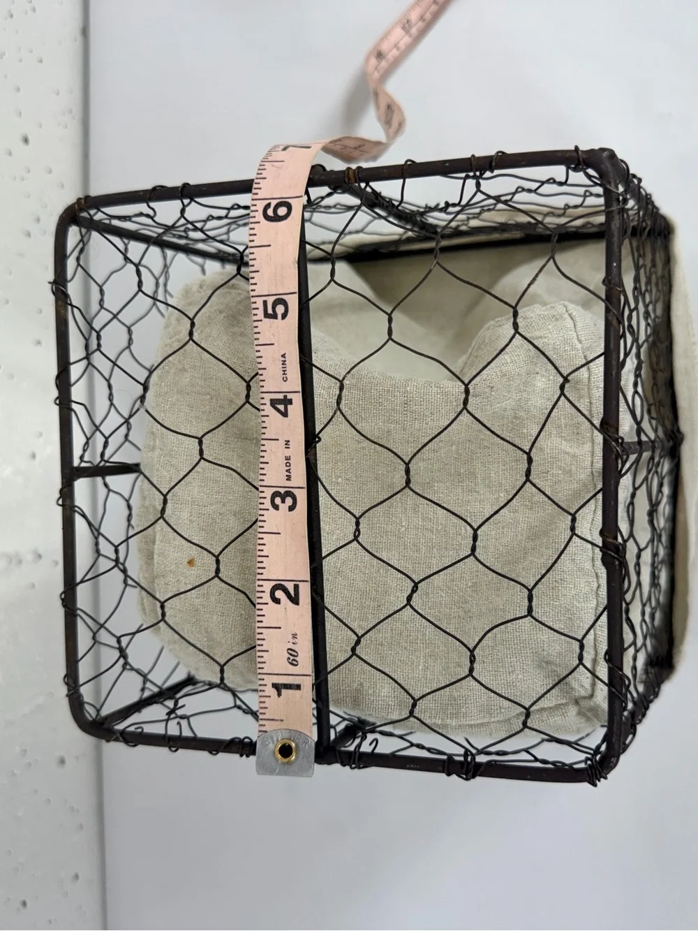 Unbranded Rustic Chicken Wire Waste Paper Trash Basket